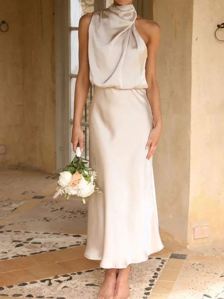 ESTHER |  Silke midi kjole