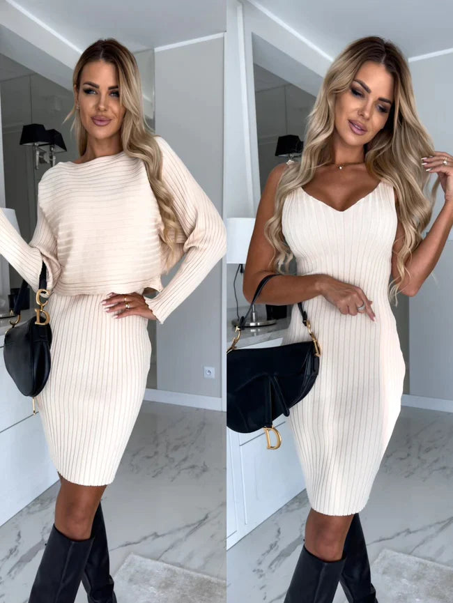 Liana™ Elegant Ermeløs Kjole & Bonus Genser